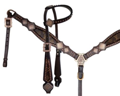 Western Saddle Horse Louis Vuitton Brown Leather Tack Set 